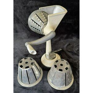 Vintage Dazey Corp Metal Salad Maker Slicer Grater Table Top Suction Mount Crank